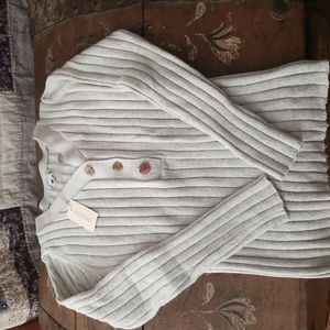 Sundance ribbed sweater, gray, NWT.  Super stretchy.